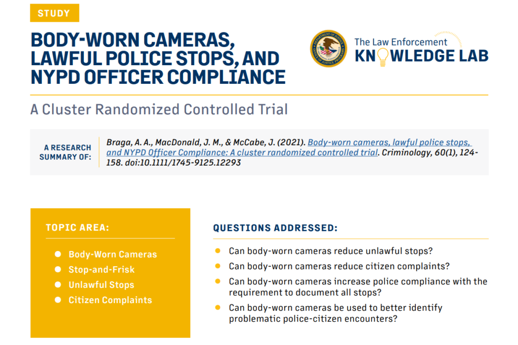 Body Worn Cameras