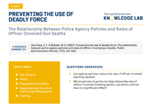 Preventing the use of deadly force