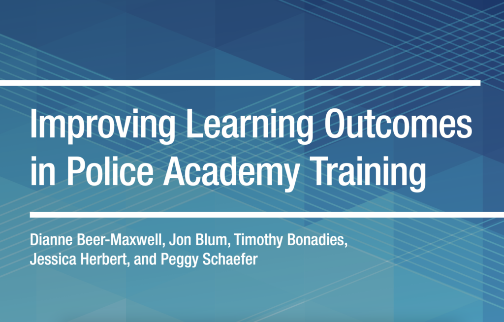 Improving Learning Outcomes in Police Academy Training title page.